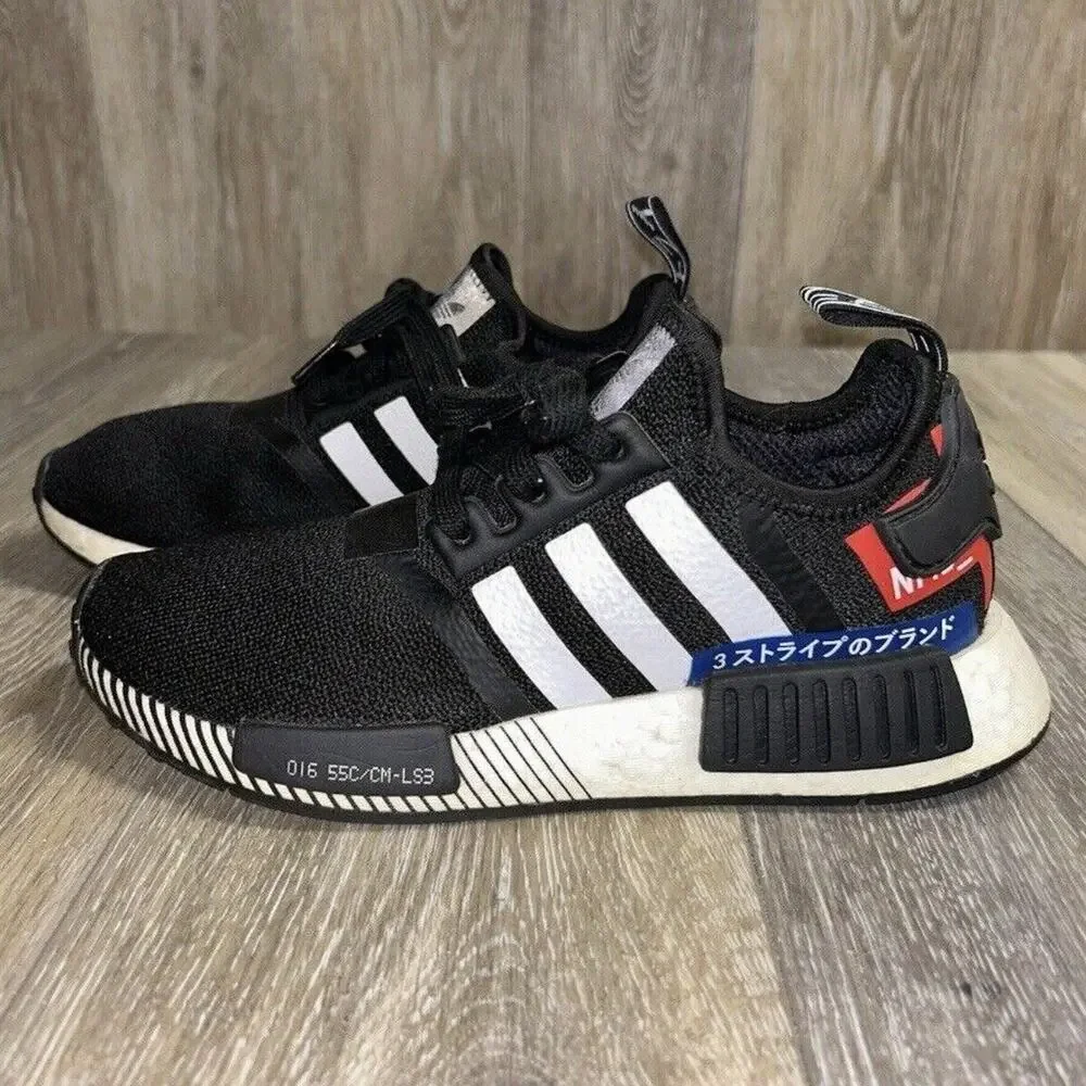 Adidas NMD R1 EF2310 Youth US Size 5.5 Black Red White Running Sneaker Shoes